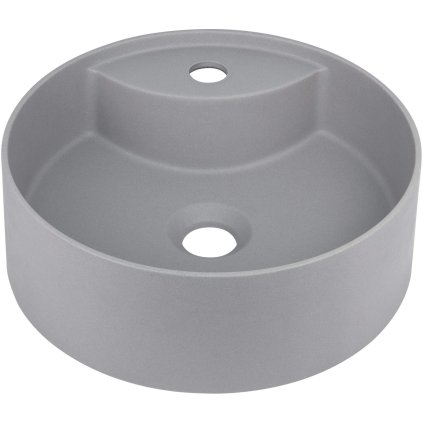 418612 deante silia umyvadlo na dosku s otvorom na bateriu 360x360x125mm seda metaliza dea cqs su4b