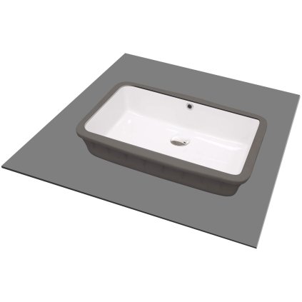 Deante Temisto, chiuveta ceramica incastrata 500x300x173 mm, alb lucios, DEA-CDT_6U5U