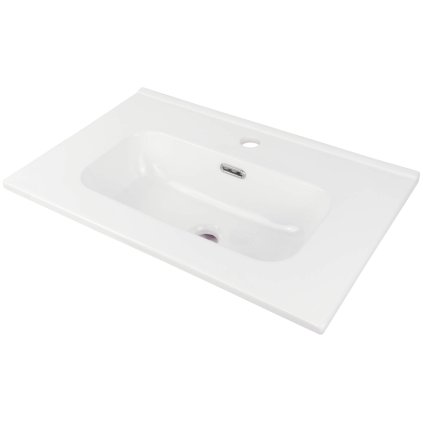 Deante Tubo, chiuveta incorporabila ceramica 60x38,5x16 cm, alb lucios, DEA-CTU_6U6M