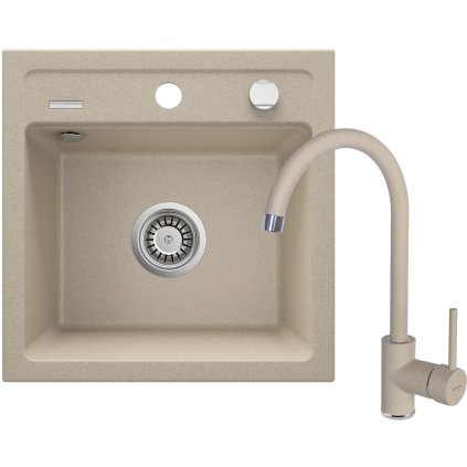 4030 3 zlew zorba piaskowy granit 1k b o 440x440x184 3 5 osprzet space saver bateria nemezja z wylewka u