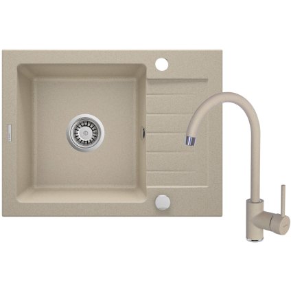 4039 zlew zorba piaskowy granit 1k z ko 580x440x164 3 5 osprzet space saver bateria nemezja z wylewka u