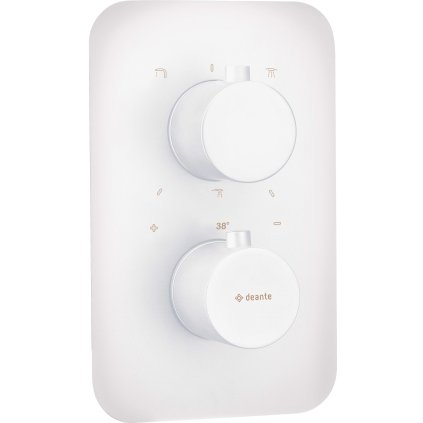 Deante, Capac exterior pentru cutie ascunsă cu termostat BXY_X44T design rotund, alb mat, DEA-BXY_AEBT