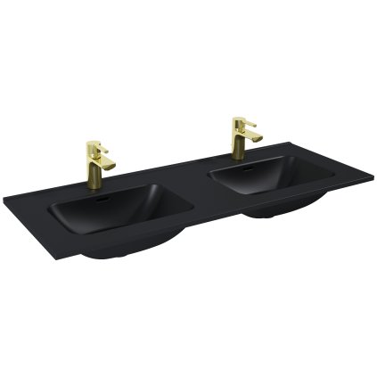 Elita Skappa Duo, chiuveta mobila 120,8x46x1,8 cm, negru mat, ELT-146075