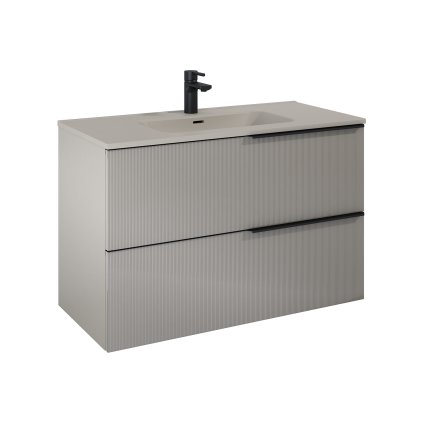 Elita Soho, dulap lavoar 100x45x64 cm 2S, bej mat, ELT-168747