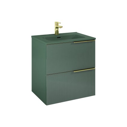 Elita Soho, dulap lavoar 60x45x64 cm 2S, verde mat, ELT-169081
