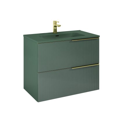 Elita Soho, dulap lavoar 80x45x64 cm 2S, verde mat, ELT-169083