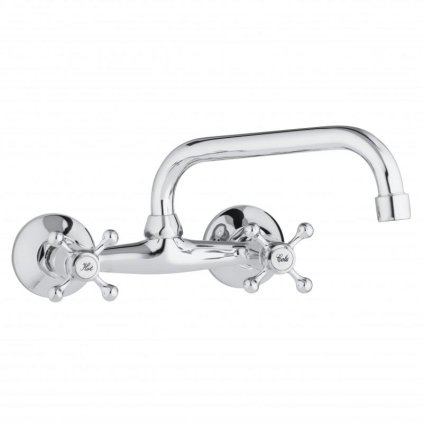 Erga Astro, baterie pentru chiuveta montata pe perete 150mm, crom, ERG-YKA-BZ.ASTRO-CHR