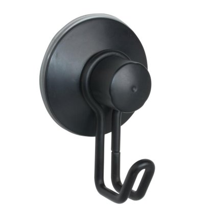 Erga Dexi, 1 cârlig pentru prosoape pe ventuză, negru mat, ERG-YKA-CH.DEXI-H1-BLK