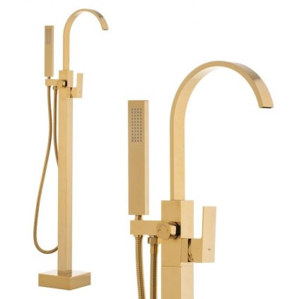 Erga Enzo, baterie pentru cadă de sine stătătoare h-1090, auriu strălucitor, ERG-YKA-BS.ENZO-GLD