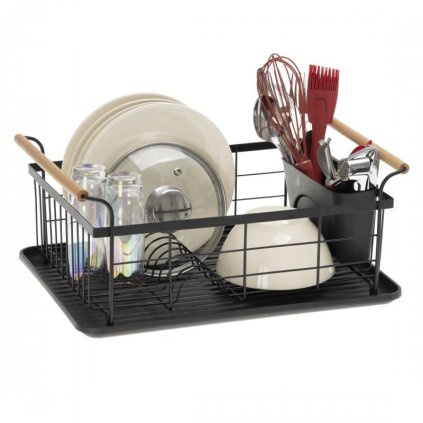 Erga Selini, tava de picurare pentru farfurii si tacamuri 430x315x185mm, negru mat, ERG-YKA-CH.SELINI