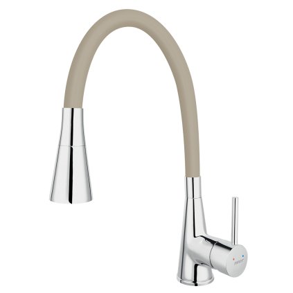 Ferro Zumba II - Baterie pentru chiuveta cu brat elastic, bej-crom, 70720-0BE