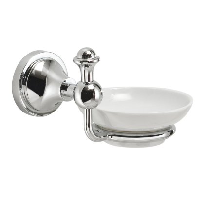 Gedy, sapuniera NEVIS, ceramica, crom, NV1113