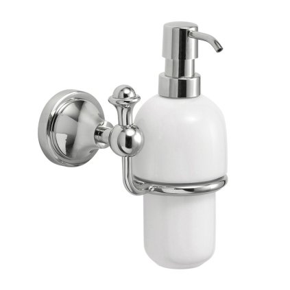 Gedy, dozator de săpun suspendat NEVIS, ceramică, crom, NV8013