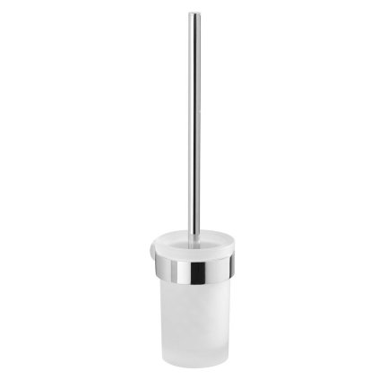 Gedy, perie WC suspendata PIRENEI, sticla lapte, crom, PI330313