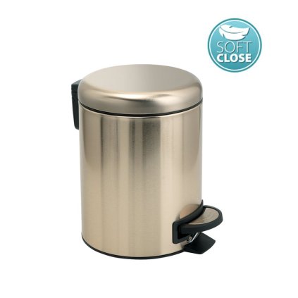 300924 gedy potty odpadkovy kos 3l soft close zlata matna 320987