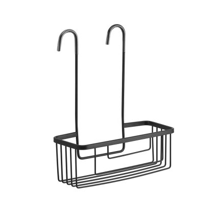 516430 gedy smart polica do sprchy zavesna na bateriu 300x375x120 mm cierna matna 248914