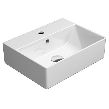 GSI, chiuveta ceramica KUBE X 45x35 cm, alb ExtraGlaze, 9485111