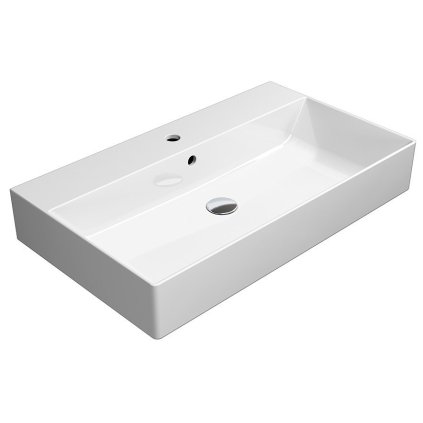 GSI, chiuveta ceramica KUBE X 80x47 cm, alb ExtraGlaze, 9422111