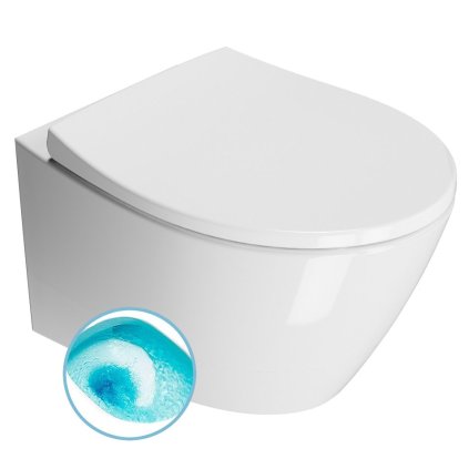 GSI, vas de toaletă de perete MODO, Swirlflush, 37x52 cm, ExtraGlaze alb, 981611