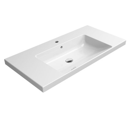 GSI, chiuveta din ceramica NORM 100x18x50 cm, alb ExtraGlaze, 8633111