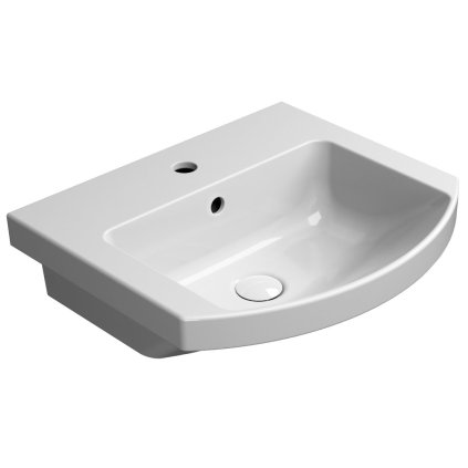 GSI, chiuveta rotunda din ceramica NORM 51x45 cm, alb ExtraGlaze, 8646111