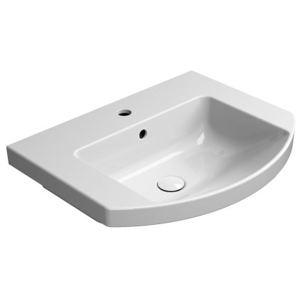 GSI, chiuveta rotunda din ceramica NORM 60x49 cm, alb ExtraGlaze, 8645111