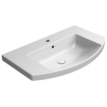 GSI, chiuveta rotunda din ceramica NORM 80x50 cm, alb ExtraGlaze, 8644111