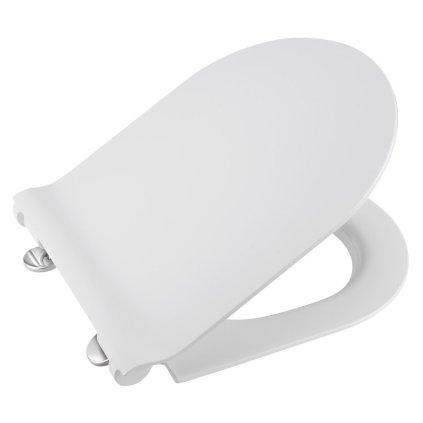 Scaun WC GSI, NORM/PURA, SLIM, Soft Close, alb/crom, MS86CSN11