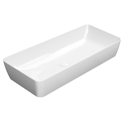 GSI, chiuveta ceramica NUBES blat 80x40cm, ExtraGlaze alb, 904011