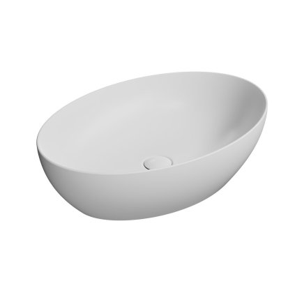 GSI, chiuveta de blat ceramica PURA 60x42 cm, mat alb, 884209