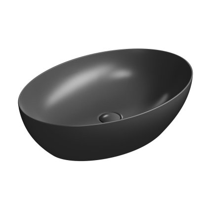 GSI, chiuveta de blat ceramica PURA 60x42 cm, negru mat, 884226