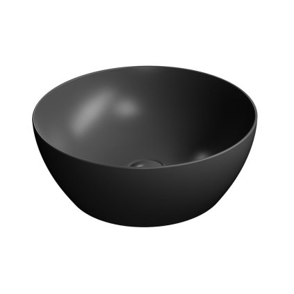 GSI, chiuveta ceramica blat PURA, diametru 42 cm, negru mat, 885126