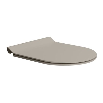 GSI, scaun WC PURA, SLIM, Soft Close, tortora mat/crom, MS86CSN05