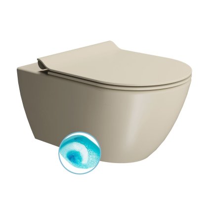 GSI, vas WC montat pe perete PURA, Swirlflush, 36x55cm, creta dual-mat, 881508