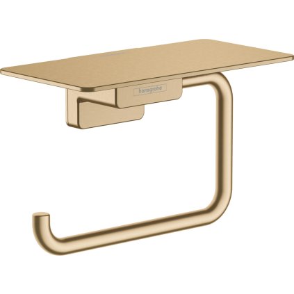 Hansgrohe AddStoris, suport pentru hârtie igienică cu raft, bronz periat, HAN-41772140