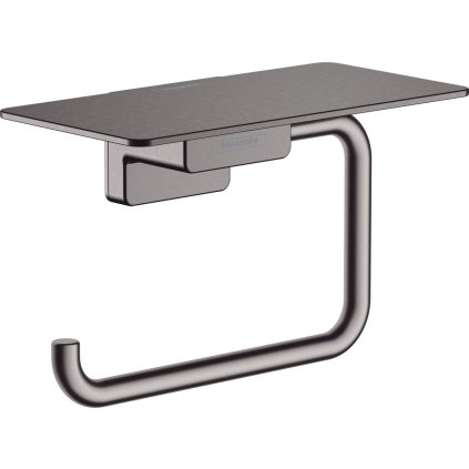 481922 hansgrohe addstoris drziak na toaletny papier s polickou kartacovany cierny chrom han 41772340