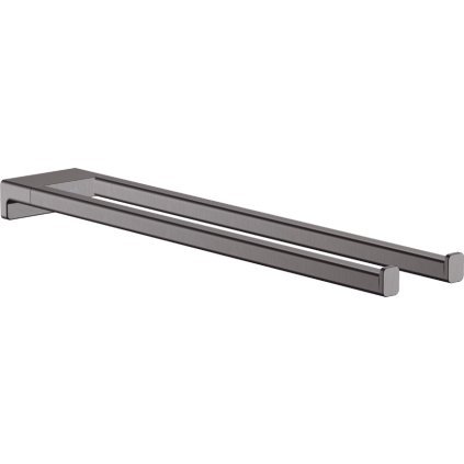 Hansgrohe AddStoris, suport dublu pentru prosoape, crom negru periat, HAN-41770340