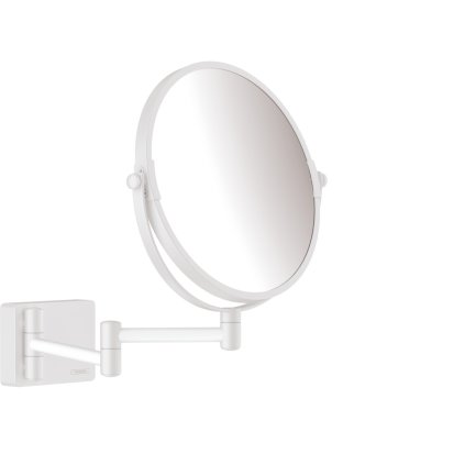 Hansgrohe AddStoris, oglindă cosmetică Ø188 mm, alb mat, HAN-41791700