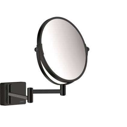 Hansgrohe AddStoris, oglindă cosmetică Ø188 mm, negru mat, HAN-41791670