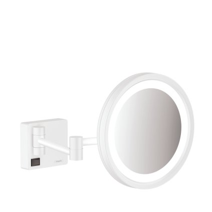 Hansgrohe AddStoris, oglindă cosmetică cu iluminare LED, alb mat, HAN-41790700