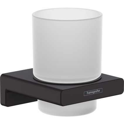 Hansgrohe AddStoris, recipient pentru igiena bucala, negru mat, HAN-41749670