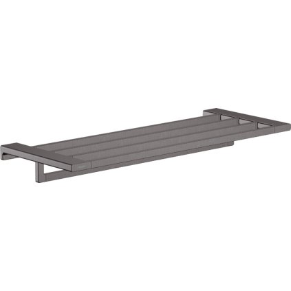 Hansgrohe AddStoris, raft pentru prosoape cu suport pentru prosoape, crom negru periat, HAN-41751340