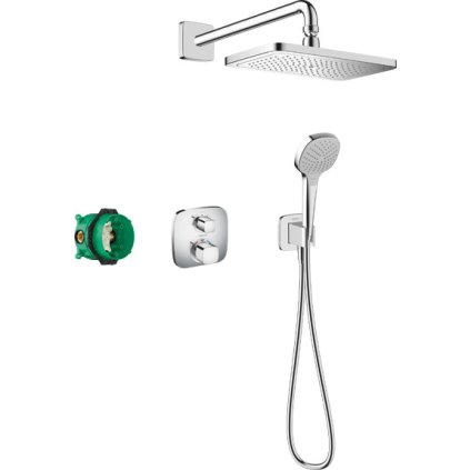 Hansgrohe Croma E, sistem de duș 280 1jet cu termostat Ecostat E, crom, HAN-27953000
