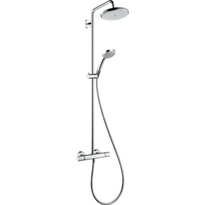 Hansgrohe Croma, Showerpipe 220 1jet EcoSmart 9 l/min cu termostat, crom, HAN-27188000