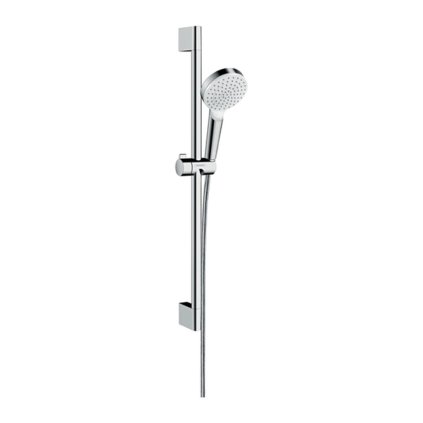 Hansgrohe Crometta, set de dus 1jet Green 6 l/min cu tija de dus 65 cm, alb/crom, HAN-26554400