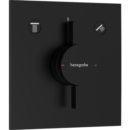 Hansgrohe DuoTurn E, robinet ascuns pentru 2 aparate, negru mat, HAN-75417670