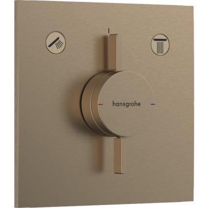 Hansgrohe DuoTurn E, robinet ascuns pentru 2 aparate, bronz periat, HAN-75417140
