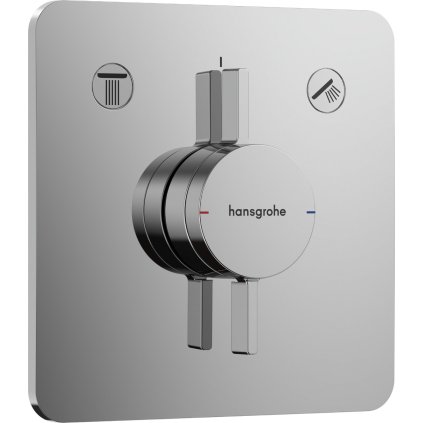 Hansgrohe DuoTurn Q, robinet ascuns pentru 2 aparate, crom, HAN-75414000