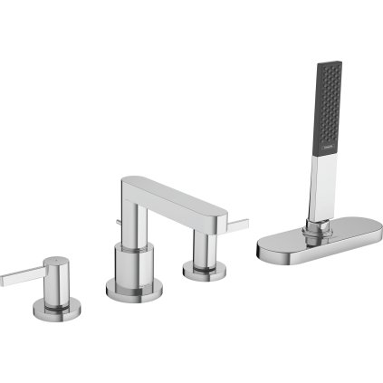 Hansgrohe Finoris, baterie baie, montaj cu 4 orificii, sBox, crom, HAN-76444000