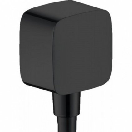 Hansgrohe FixFit, cot de perete cu supapă de reținere, negru mat, HAN-26457670